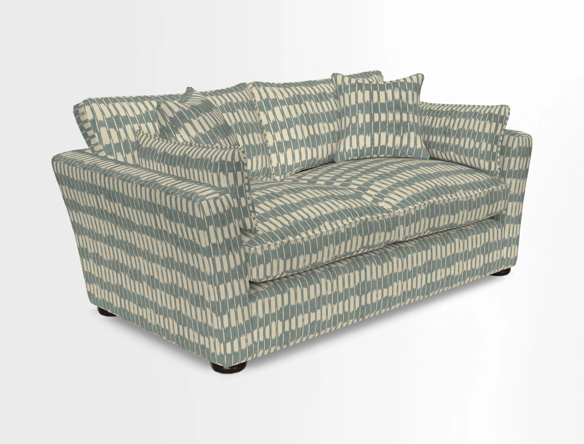 Aldeburgh 2.5 Seater Sofa in Cloth 22 Bayadere Seal with Scatters in Bayadere & Barcode Seal