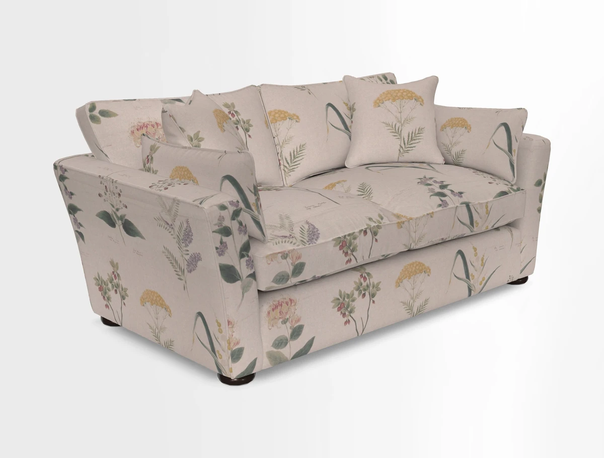 Aldeburgh 2.5 Seater Sofa in Cloth 22 Bayadere Seal with Scatters in Bayadere & Barcode Seal