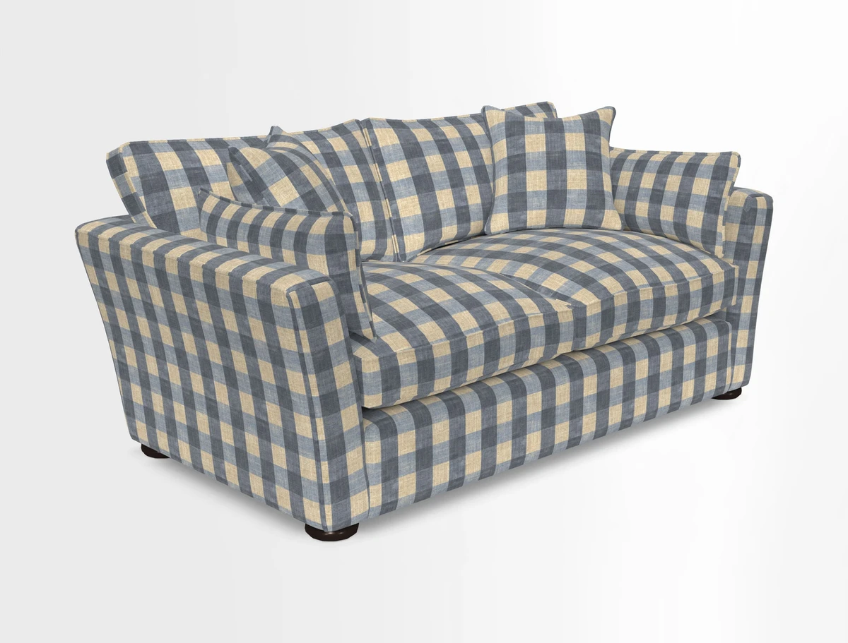 Aldeburgh 2.5 Seater Sofa in Cloth 22 Bayadere Seal with Scatters in Bayadere & Barcode Seal