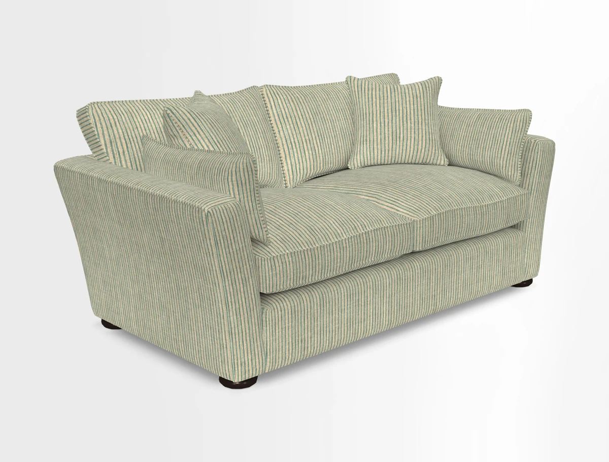 Aldeburgh 2.5 Seater Sofa in Cloth 22 Bayadere Seal with Scatters in Bayadere & Barcode Seal