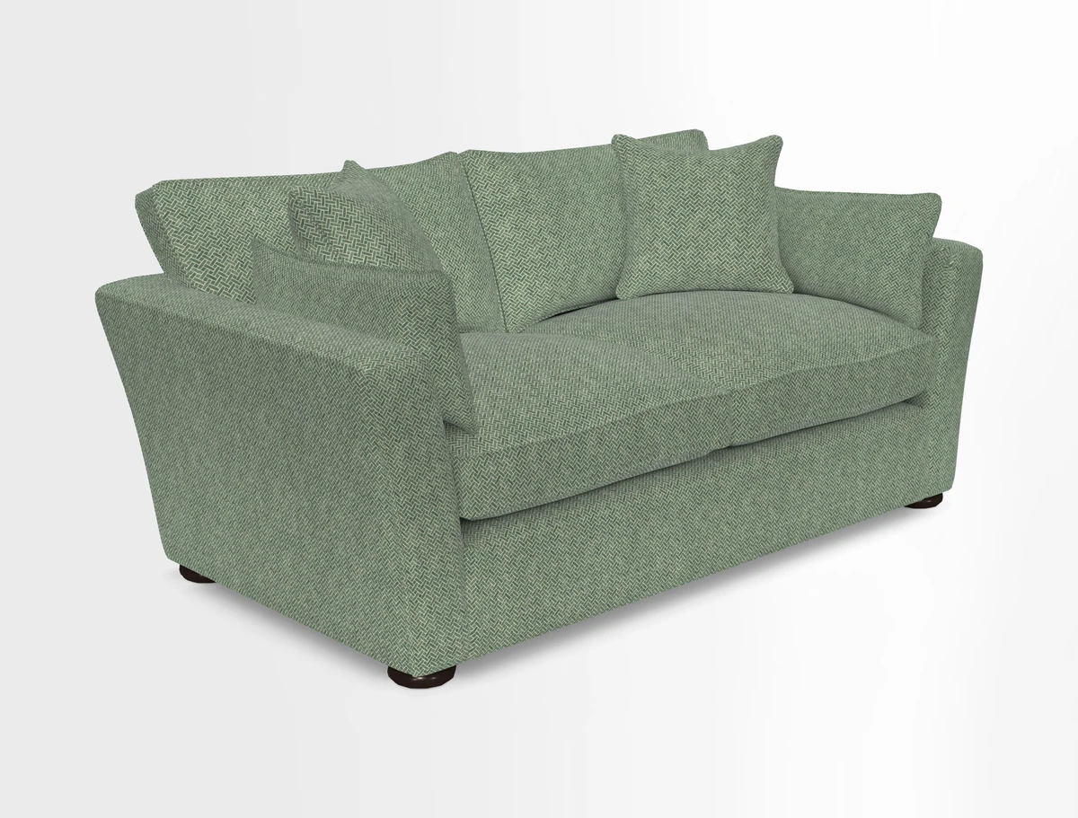 Aldeburgh 2.5 Seater Sofa in Cloth 22 Bayadere Seal with Scatters in Bayadere & Barcode Seal