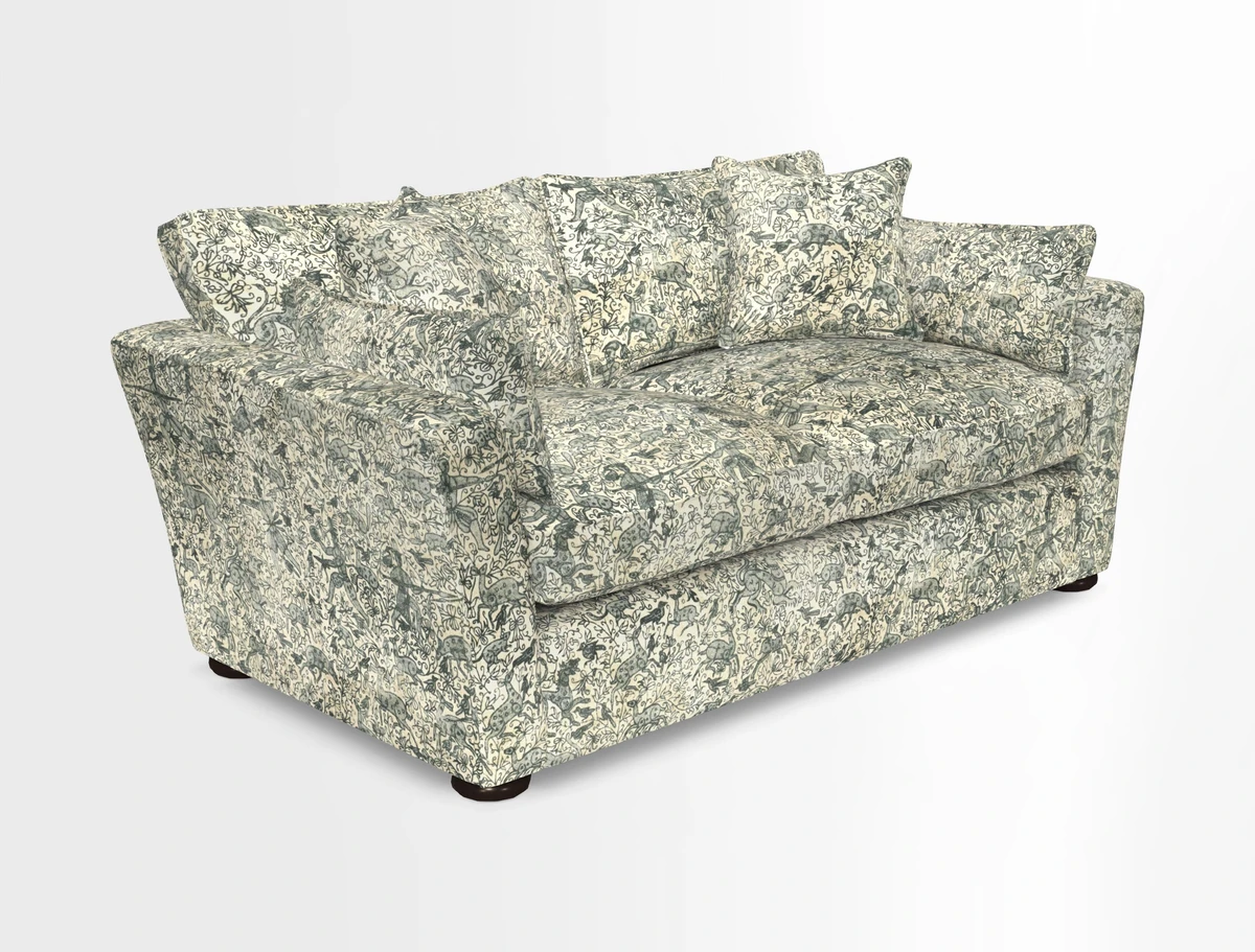 Aldeburgh 2.5 Seater Sofa in Cloth 22 Bayadere Seal with Scatters in Bayadere & Barcode Seal