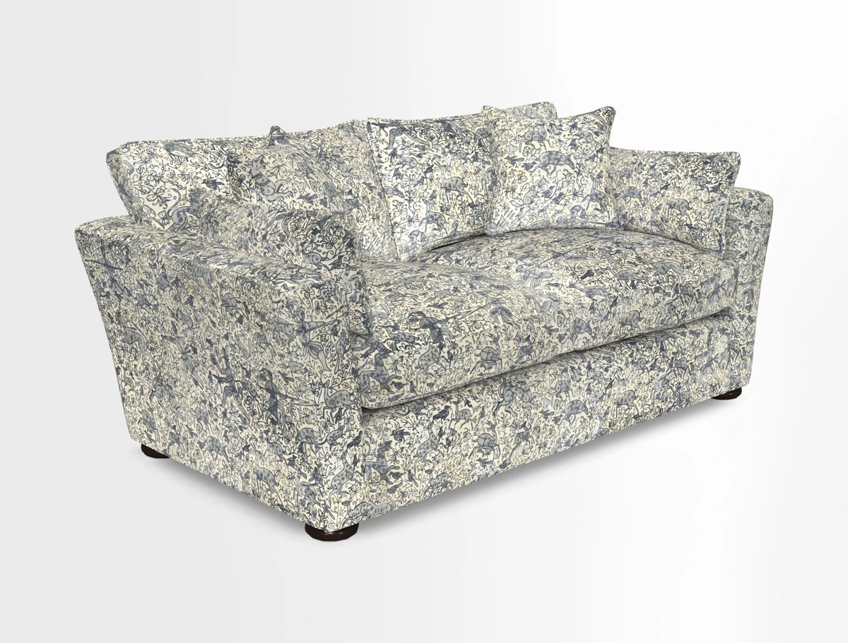 Aldeburgh 2.5 Seater Sofa in Cloth 22 Bayadere Seal with Scatters in Bayadere & Barcode Seal