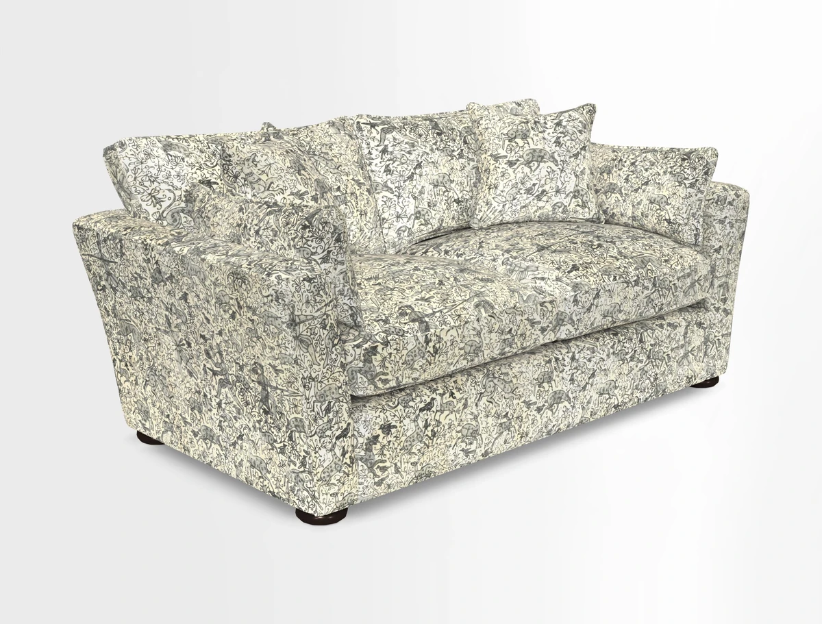 Aldeburgh 2.5 Seater Sofa in Cloth 22 Bayadere Seal with Scatters in Bayadere & Barcode Seal