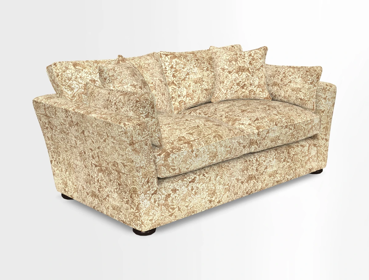 Aldeburgh 2.5 Seater Sofa in Cloth 22 Bayadere Seal with Scatters in Bayadere & Barcode Seal