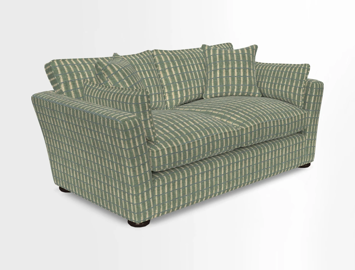 Aldeburgh 2.5 Seater Sofa in Cloth 22 Bayadere Seal with Scatters in Bayadere & Barcode Seal