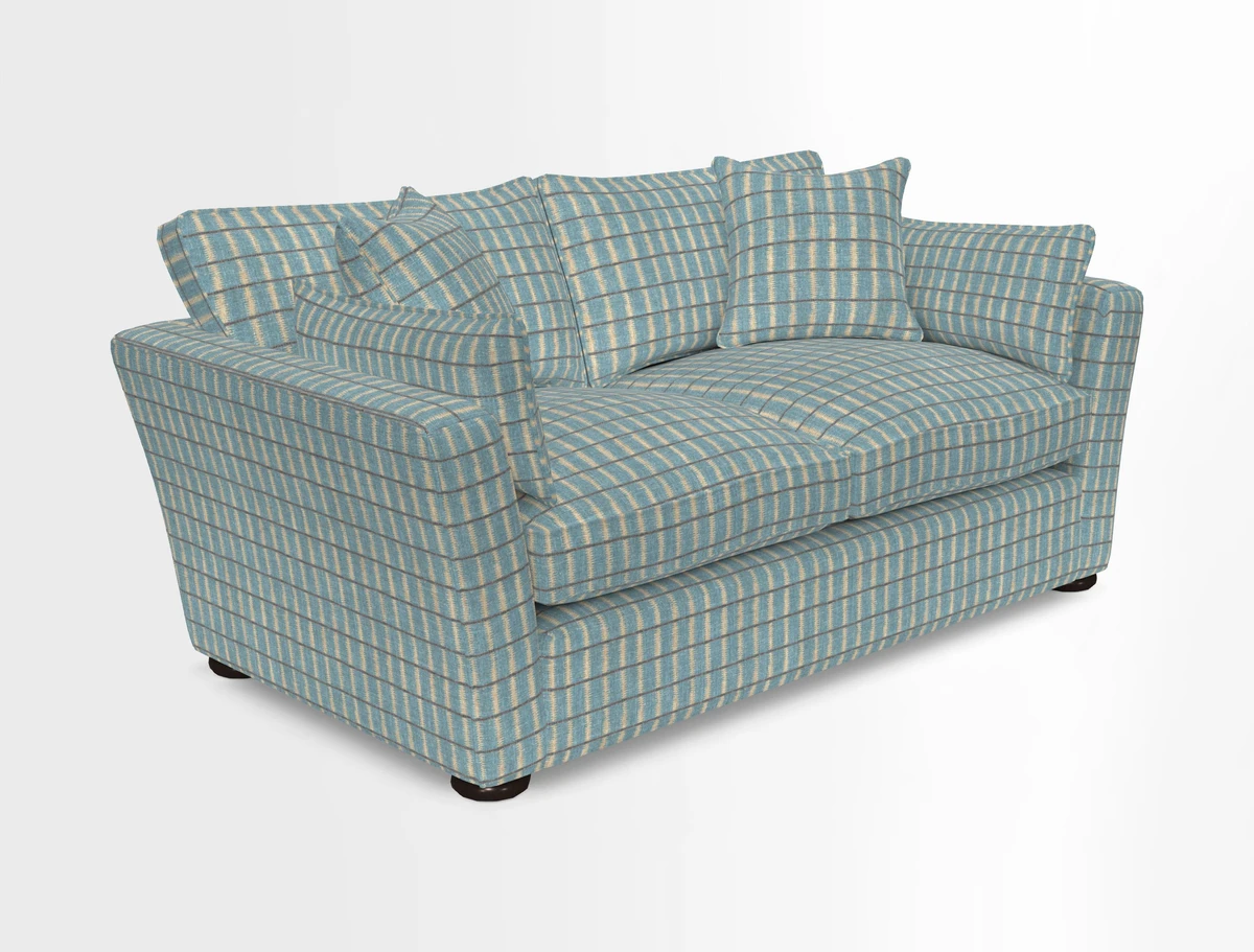 Aldeburgh 2.5 Seater Sofa in Cloth 22 Bayadere Seal with Scatters in Bayadere & Barcode Seal