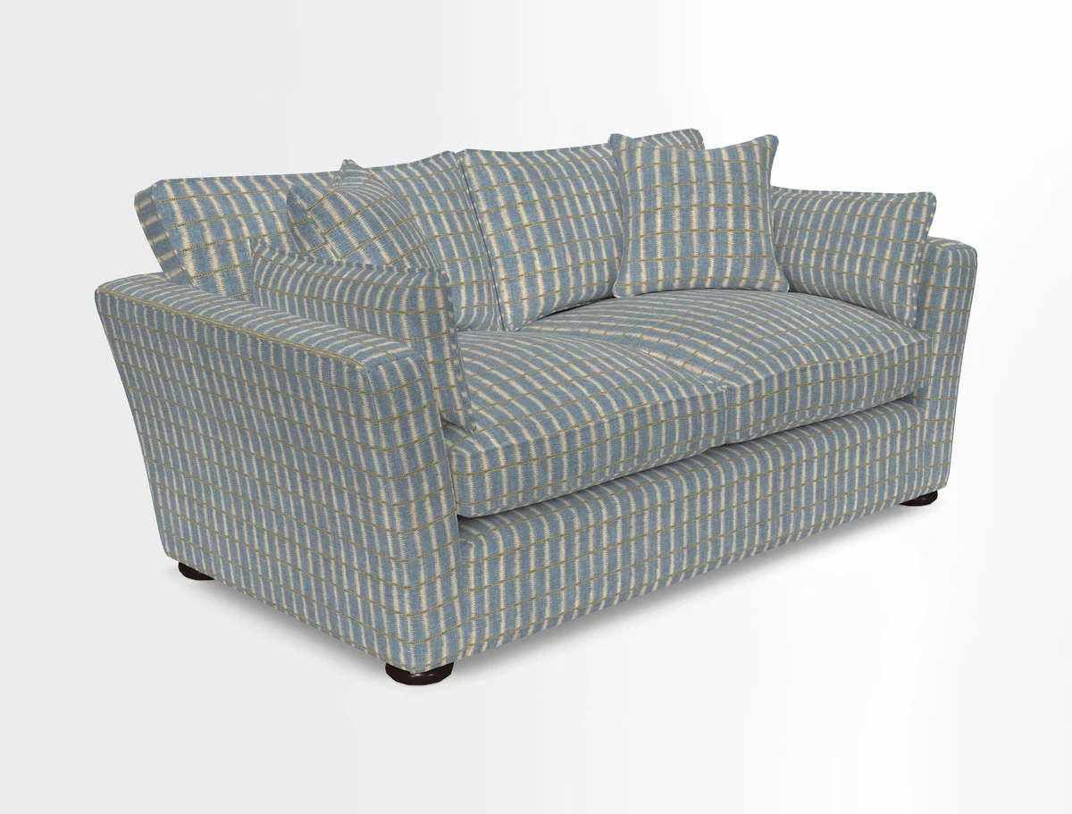 Aldeburgh 2.5 Seater Sofa in Cloth 22 Bayadere Seal with Scatters in Bayadere & Barcode Seal