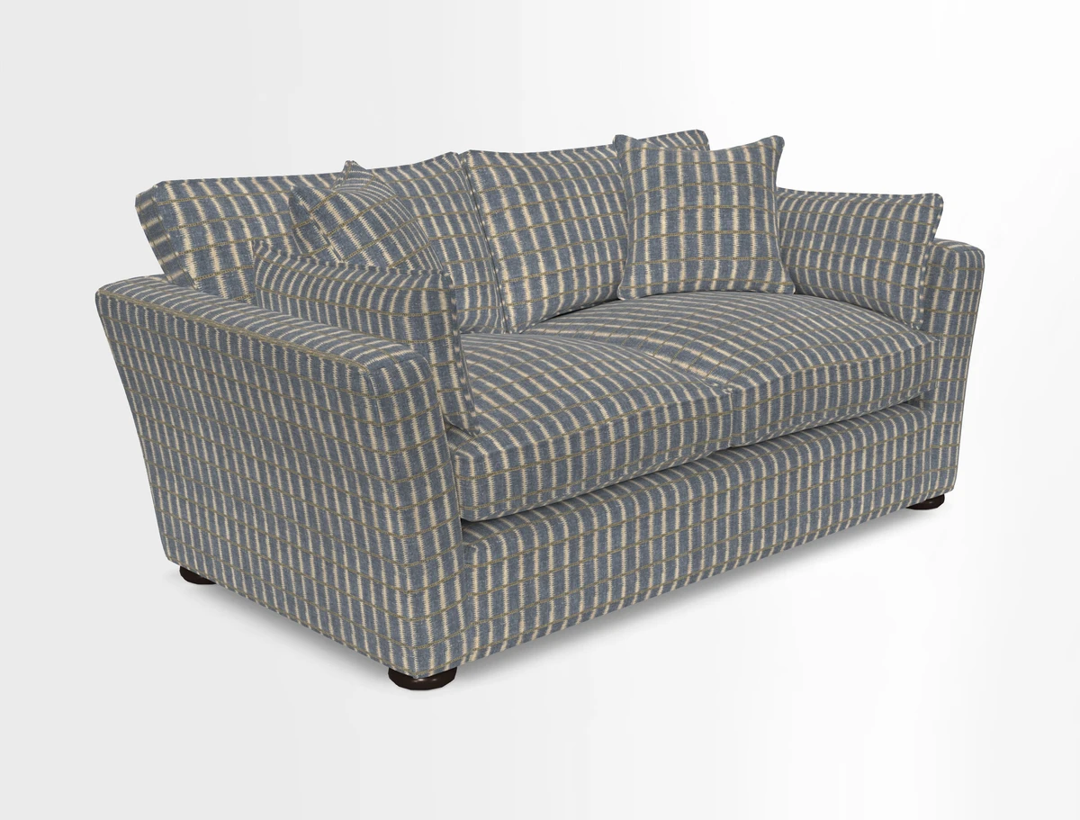 Aldeburgh 2.5 Seater Sofa in Cloth 22 Bayadere Seal with Scatters in Bayadere & Barcode Seal