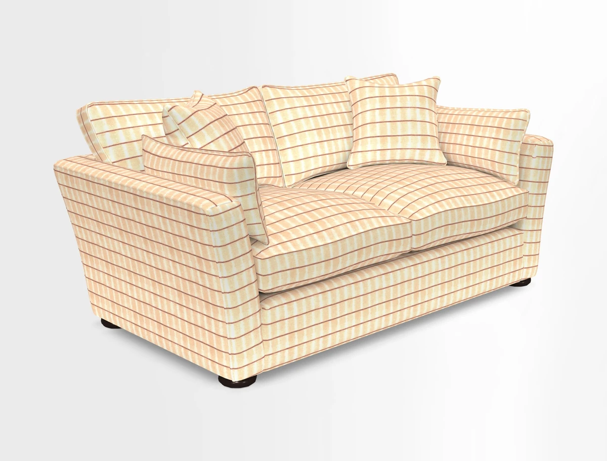 Aldeburgh 2.5 Seater Sofa in Cloth 22 Bayadere Seal with Scatters in Bayadere & Barcode Seal