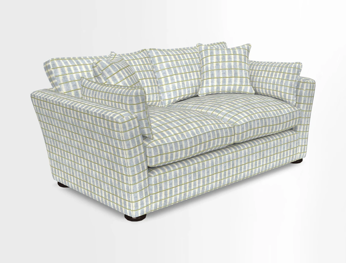Aldeburgh 2.5 Seater Sofa in Cloth 22 Bayadere Seal with Scatters in Bayadere & Barcode Seal