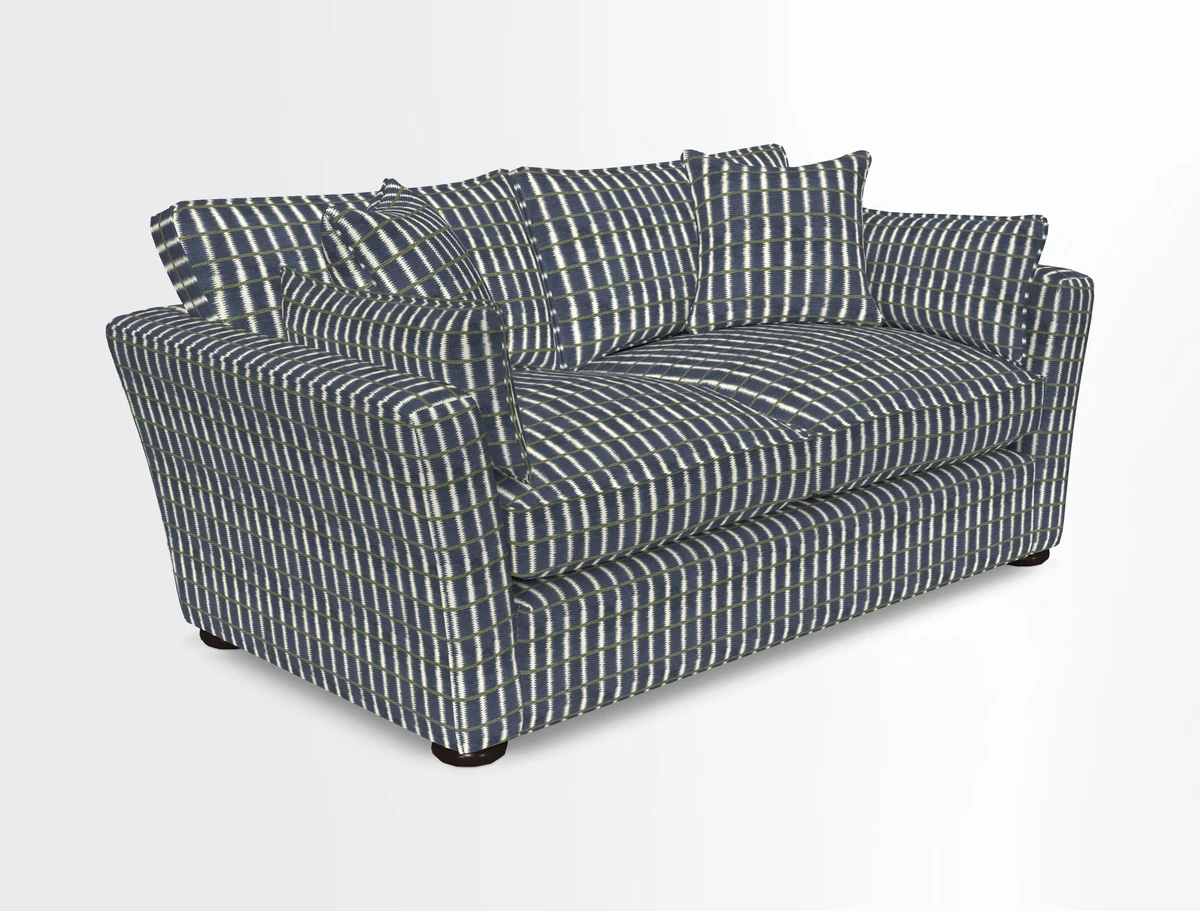 Aldeburgh 2.5 Seater Sofa in Cloth 22 Bayadere Seal with Scatters in Bayadere & Barcode Seal