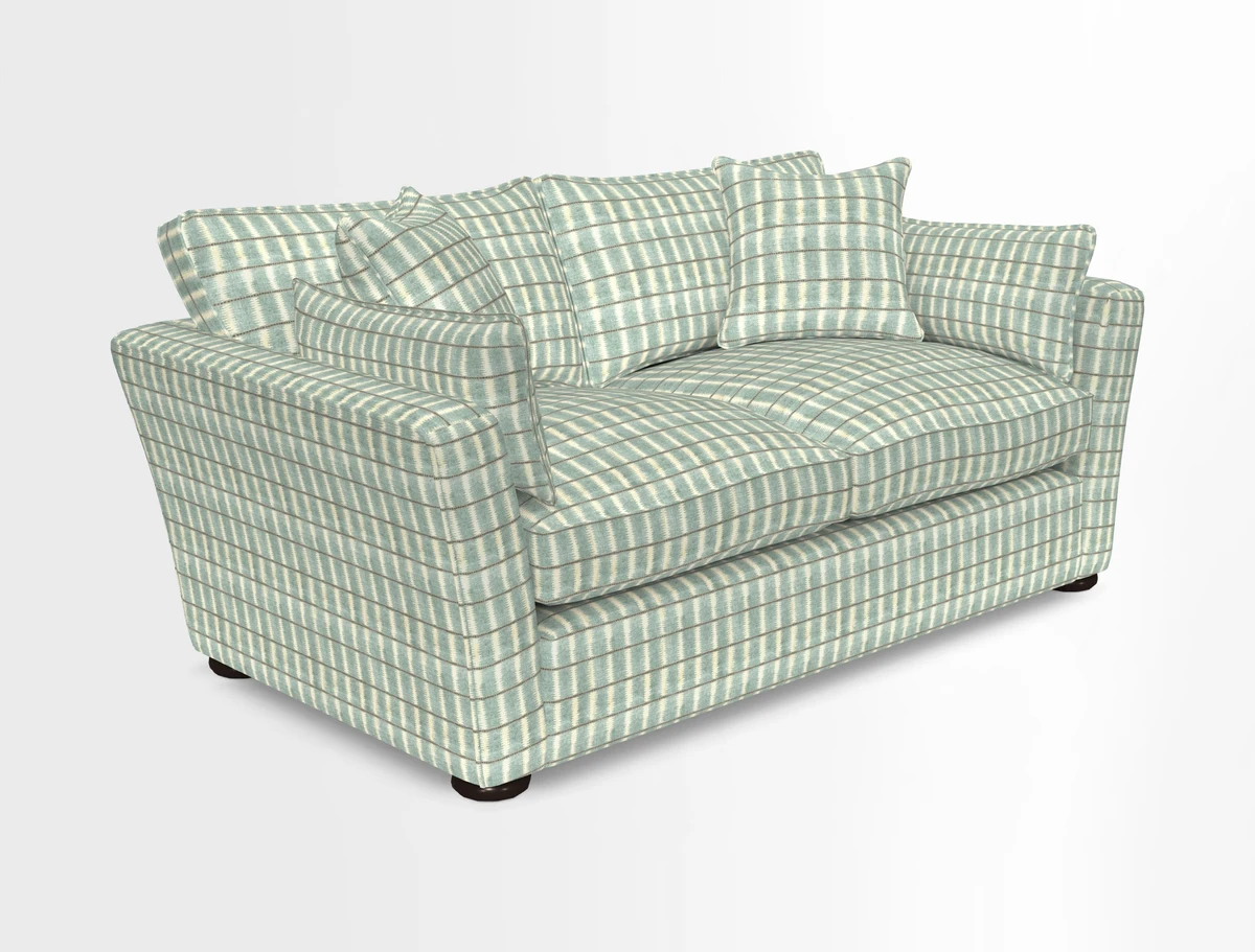 Aldeburgh 2.5 Seater Sofa in Cloth 22 Bayadere Seal with Scatters in Bayadere & Barcode Seal