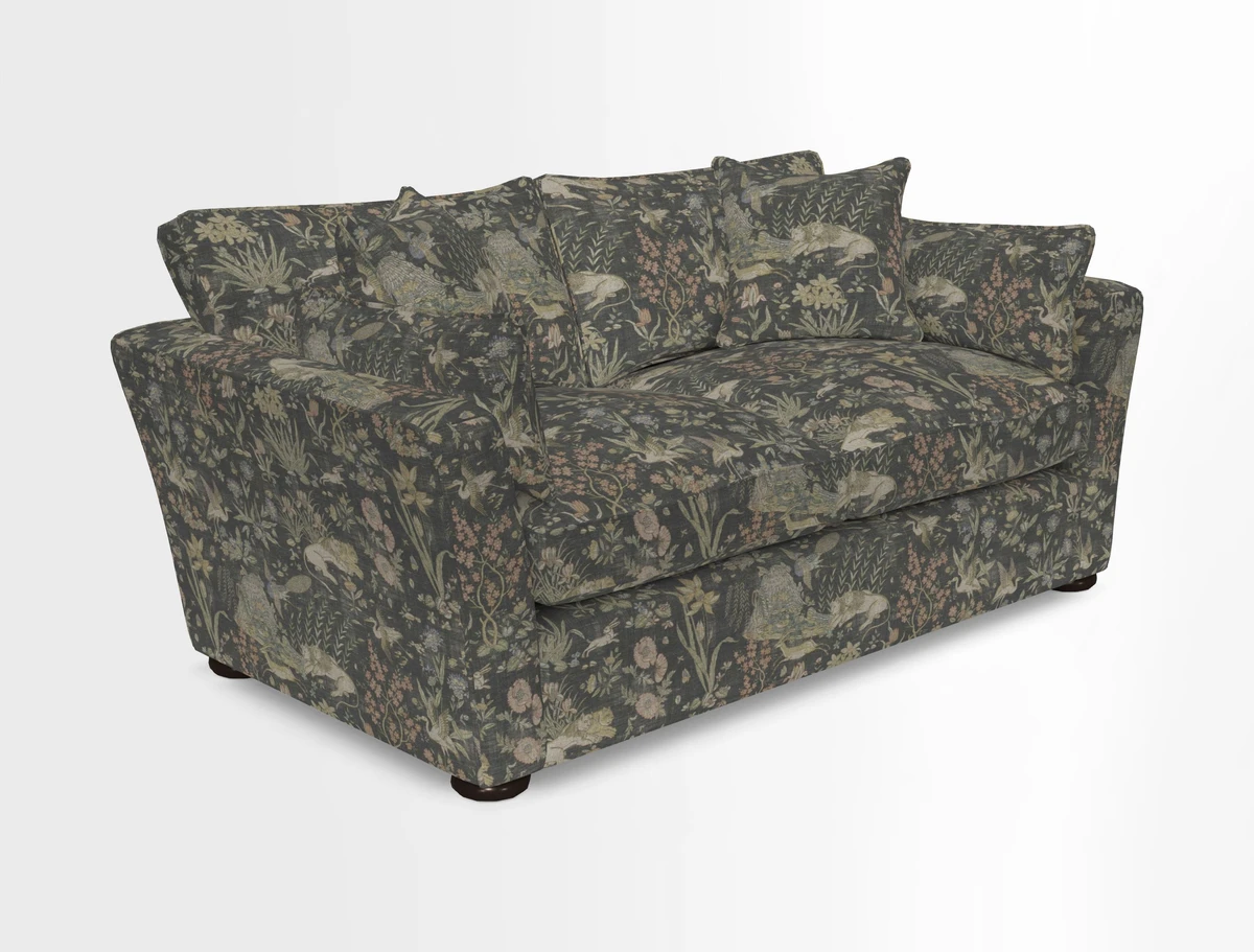 Aldeburgh 2.5 Seater Sofa in Cloth 22 Bayadere Seal with Scatters in Bayadere & Barcode Seal