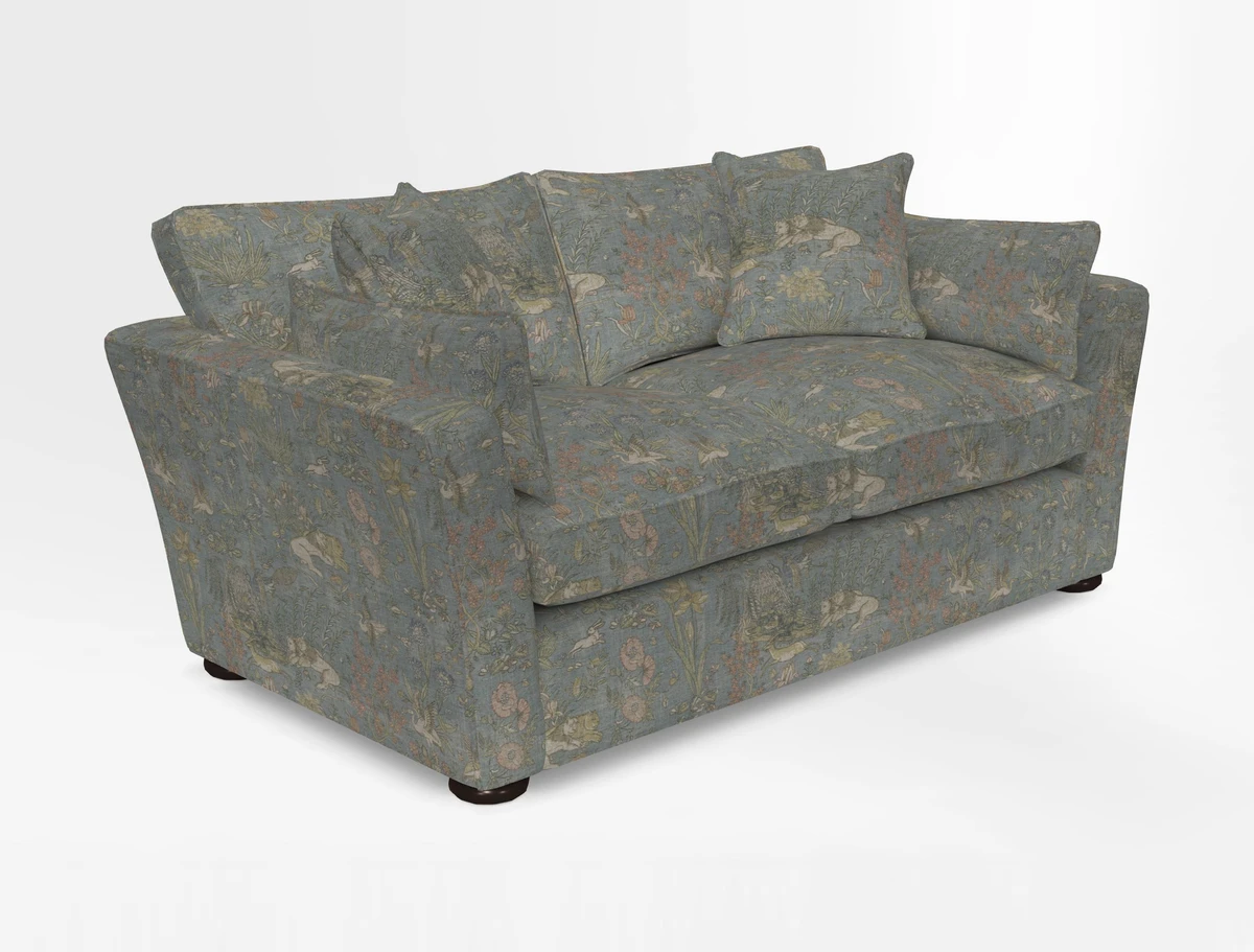 Aldeburgh 2.5 Seater Sofa in Cloth 22 Bayadere Seal with Scatters in Bayadere & Barcode Seal