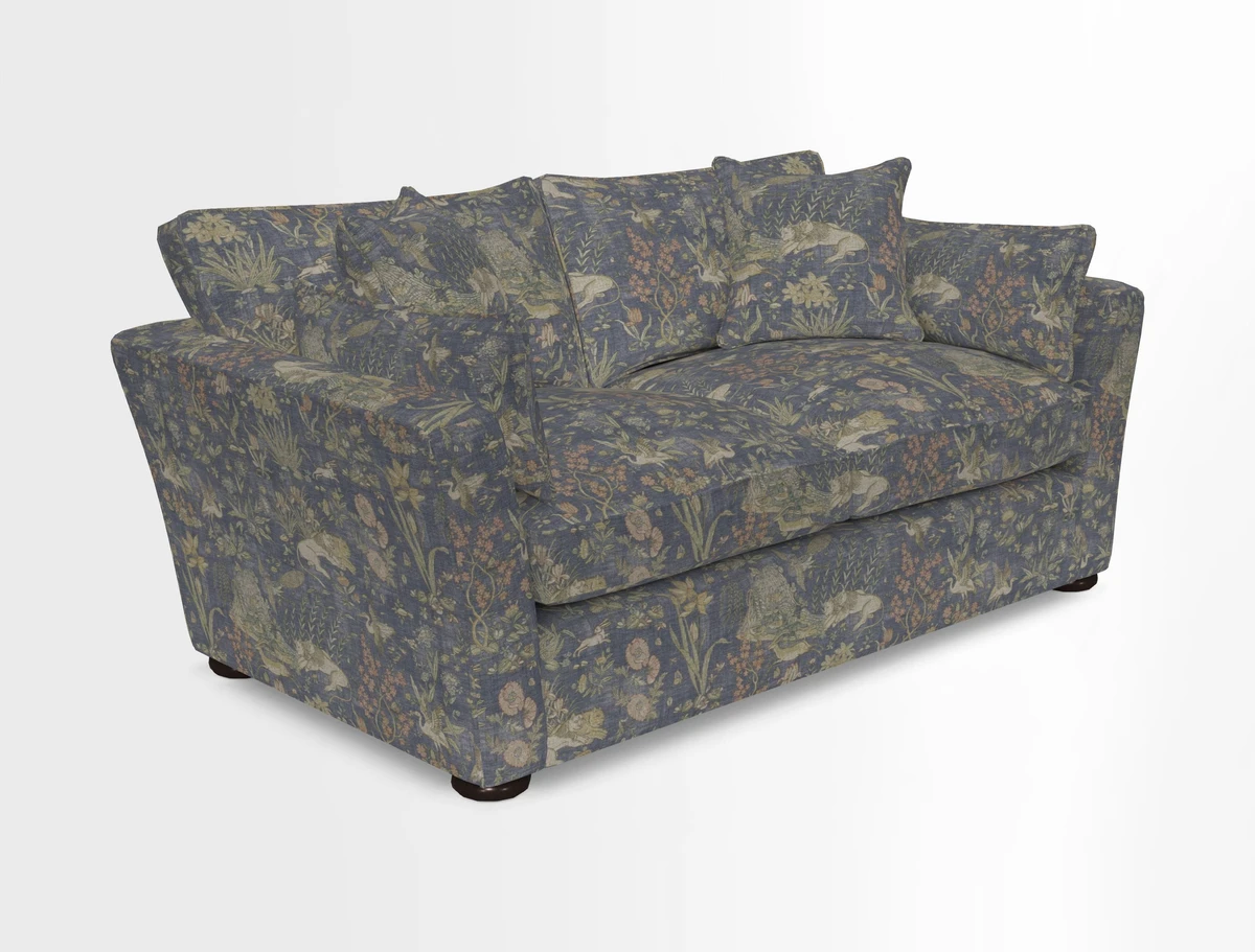 Aldeburgh 2.5 Seater Sofa in Cloth 22 Bayadere Seal with Scatters in Bayadere & Barcode Seal