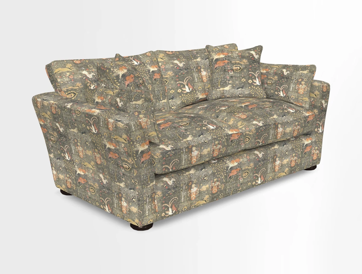 Aldeburgh 2.5 Seater Sofa in Cloth 22 Bayadere Seal with Scatters in Bayadere & Barcode Seal