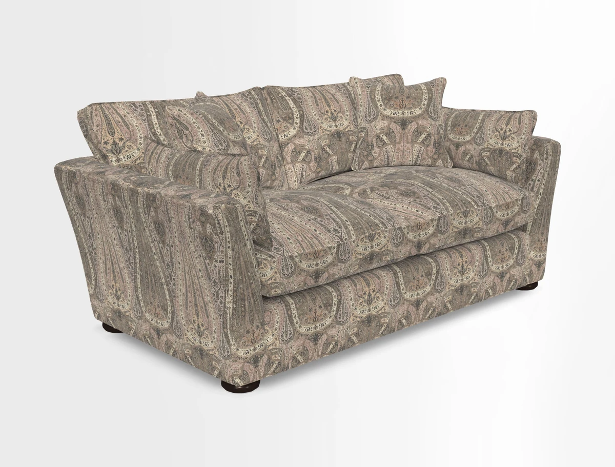 Aldeburgh 2.5 Seater Sofa in Cloth 22 Bayadere Seal with Scatters in Bayadere & Barcode Seal