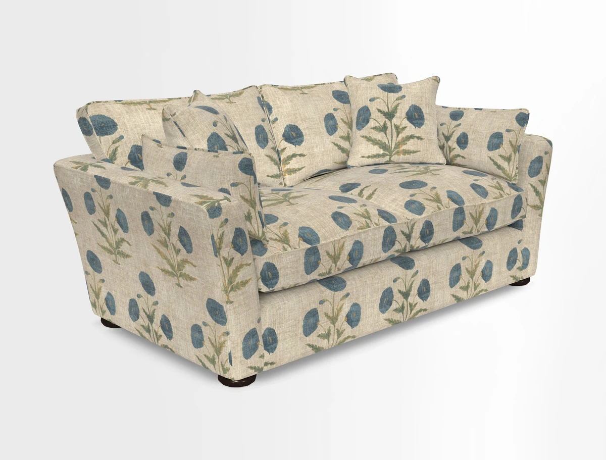 Aldeburgh 2.5 Seater Sofa in Cloth 22 Bayadere Seal with Scatters in Bayadere & Barcode Seal