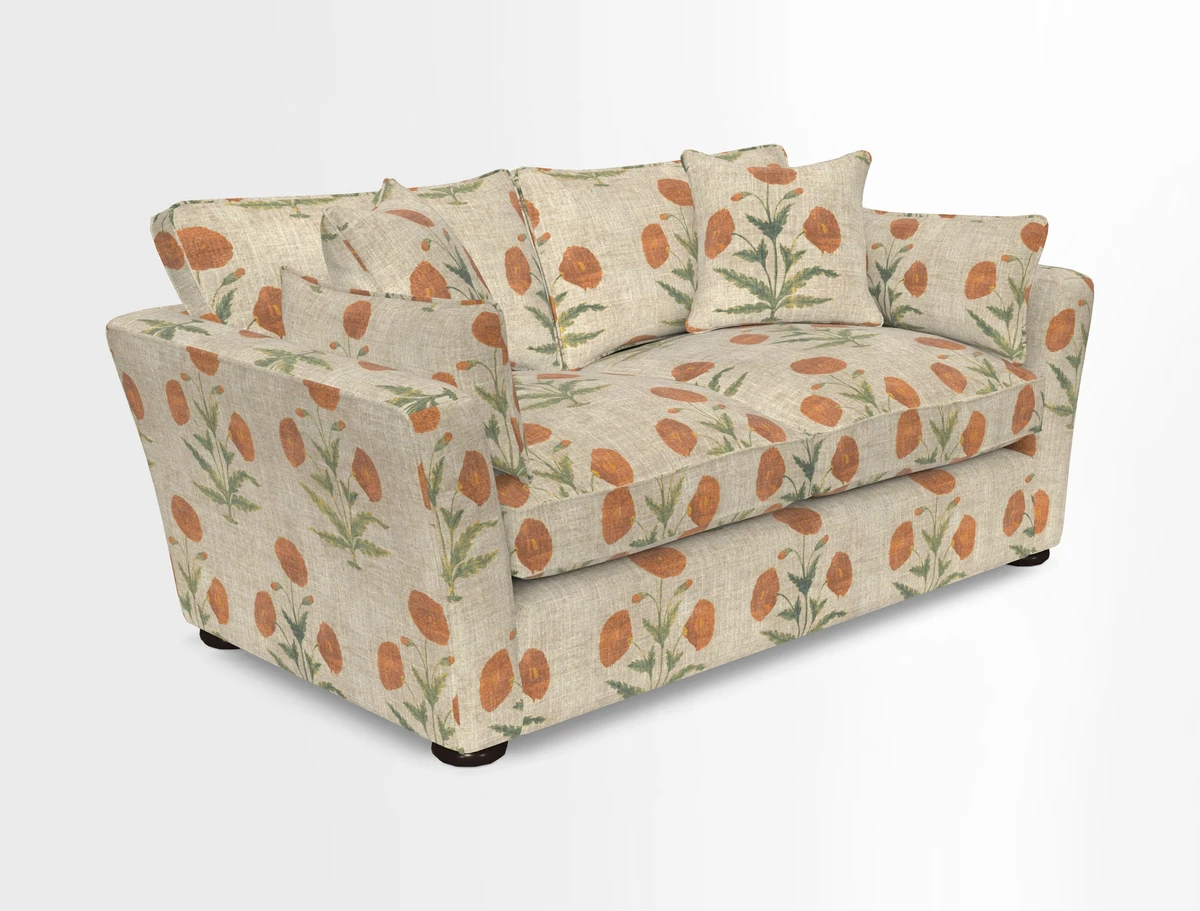 Aldeburgh 2.5 Seater Sofa in Cloth 22 Bayadere Seal with Scatters in Bayadere & Barcode Seal