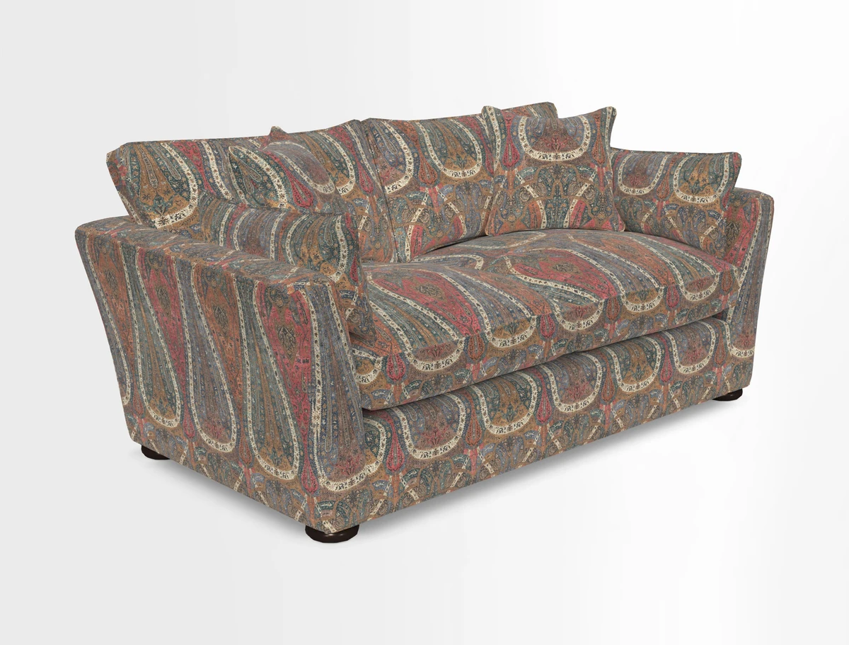 Aldeburgh 2.5 Seater Sofa in Cloth 22 Bayadere Seal with Scatters in Bayadere & Barcode Seal
