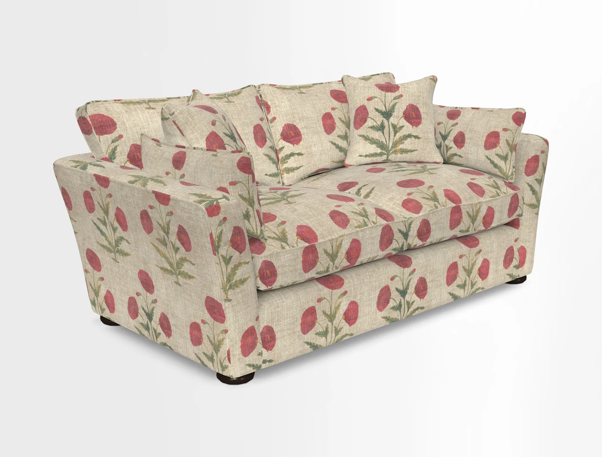 Aldeburgh 2.5 Seater Sofa in Cloth 22 Bayadere Seal with Scatters in Bayadere & Barcode Seal