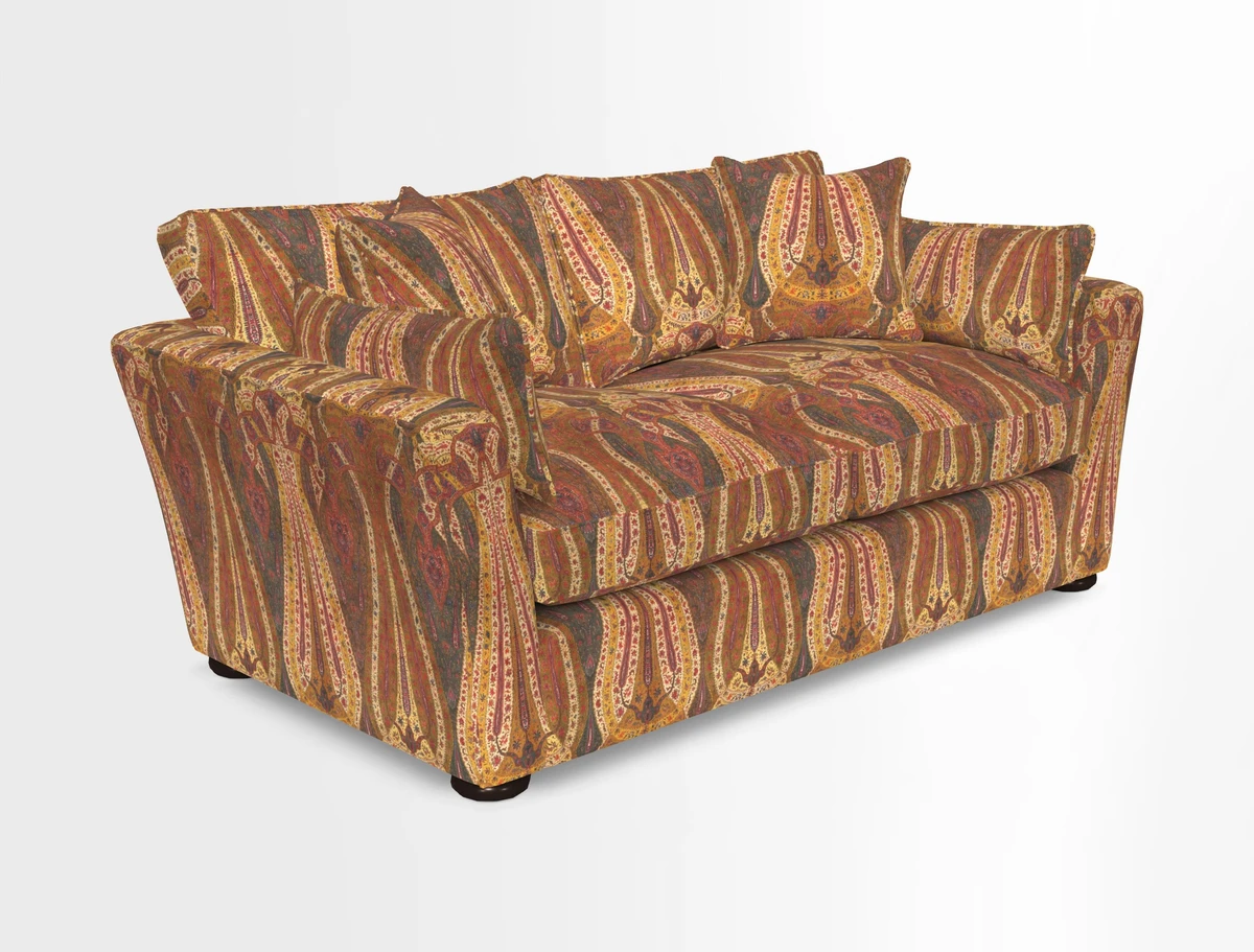 Aldeburgh 2.5 Seater Sofa in Cloth 22 Bayadere Seal with Scatters in Bayadere & Barcode Seal