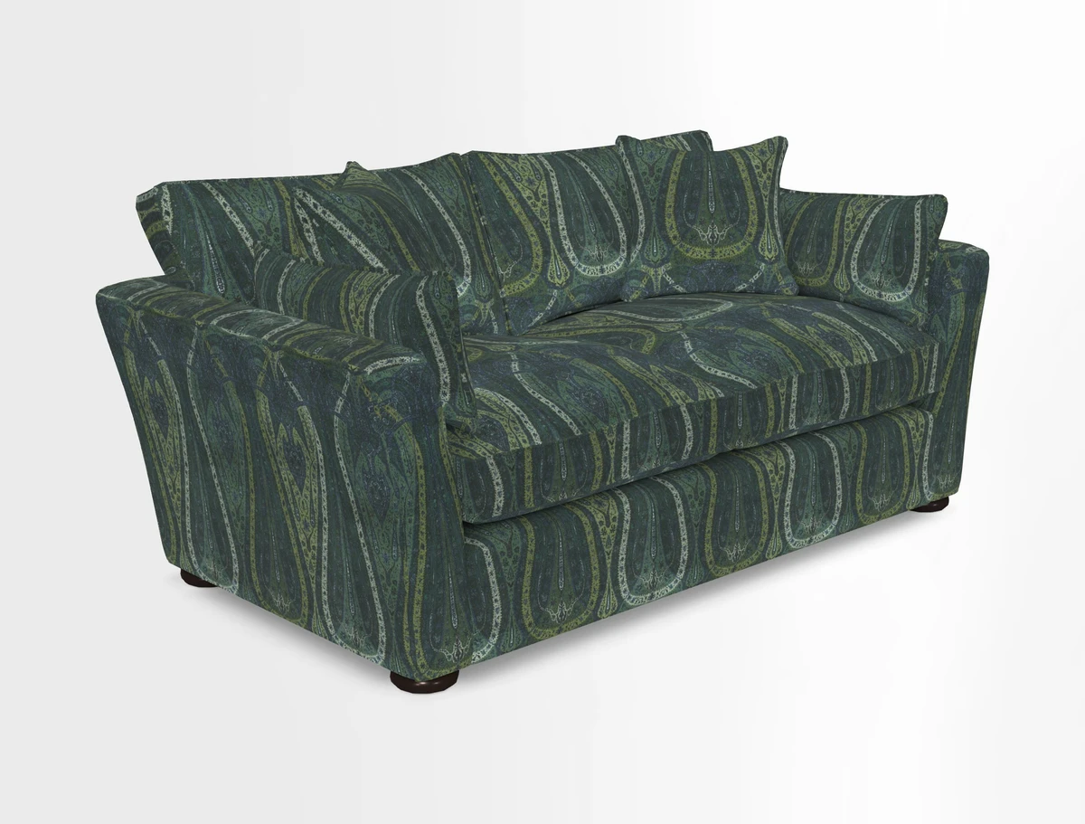 Aldeburgh 2.5 Seater Sofa in Cloth 22 Bayadere Seal with Scatters in Bayadere & Barcode Seal