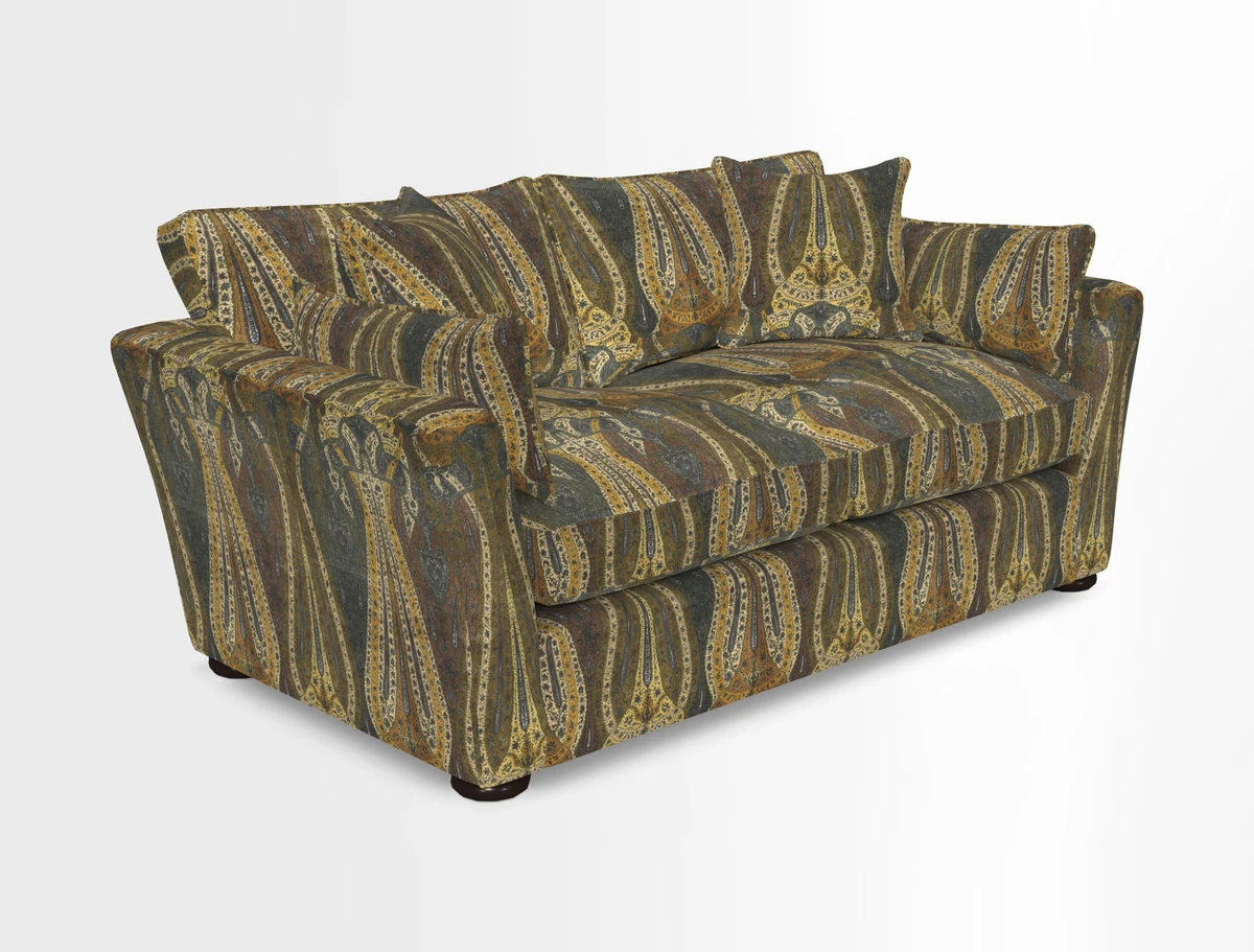 Aldeburgh 2.5 Seater Sofa in Cloth 22 Bayadere Seal with Scatters in Bayadere & Barcode Seal