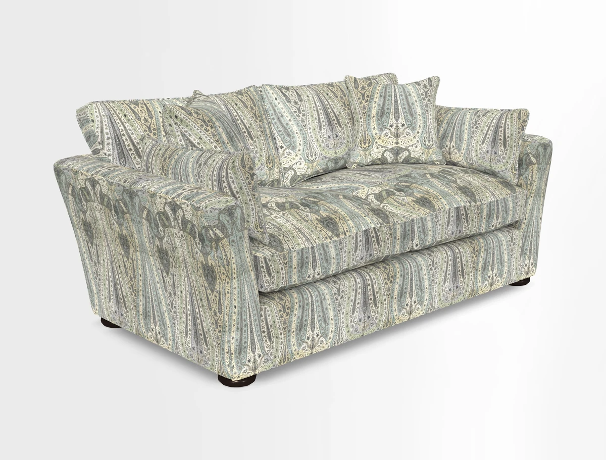 Aldeburgh 2.5 Seater Sofa in Cloth 22 Bayadere Seal with Scatters in Bayadere & Barcode Seal
