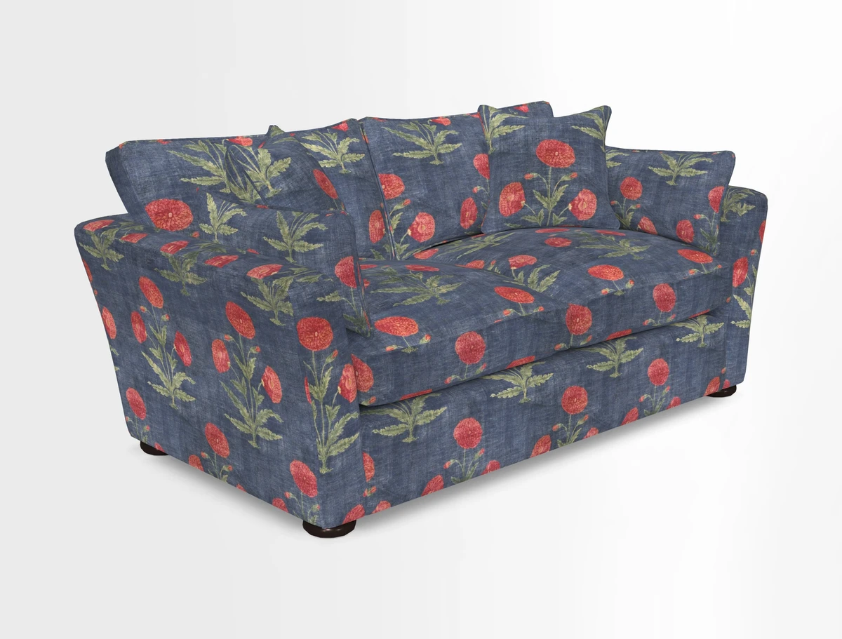Aldeburgh 2.5 Seater Sofa in Cloth 22 Bayadere Seal with Scatters in Bayadere & Barcode Seal