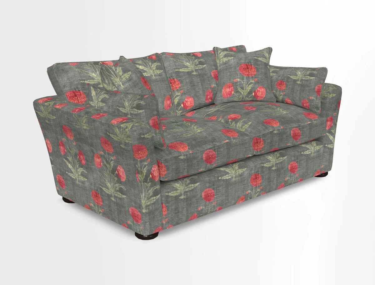 Aldeburgh 2.5 Seater Sofa in Cloth 22 Bayadere Seal with Scatters in Bayadere & Barcode Seal