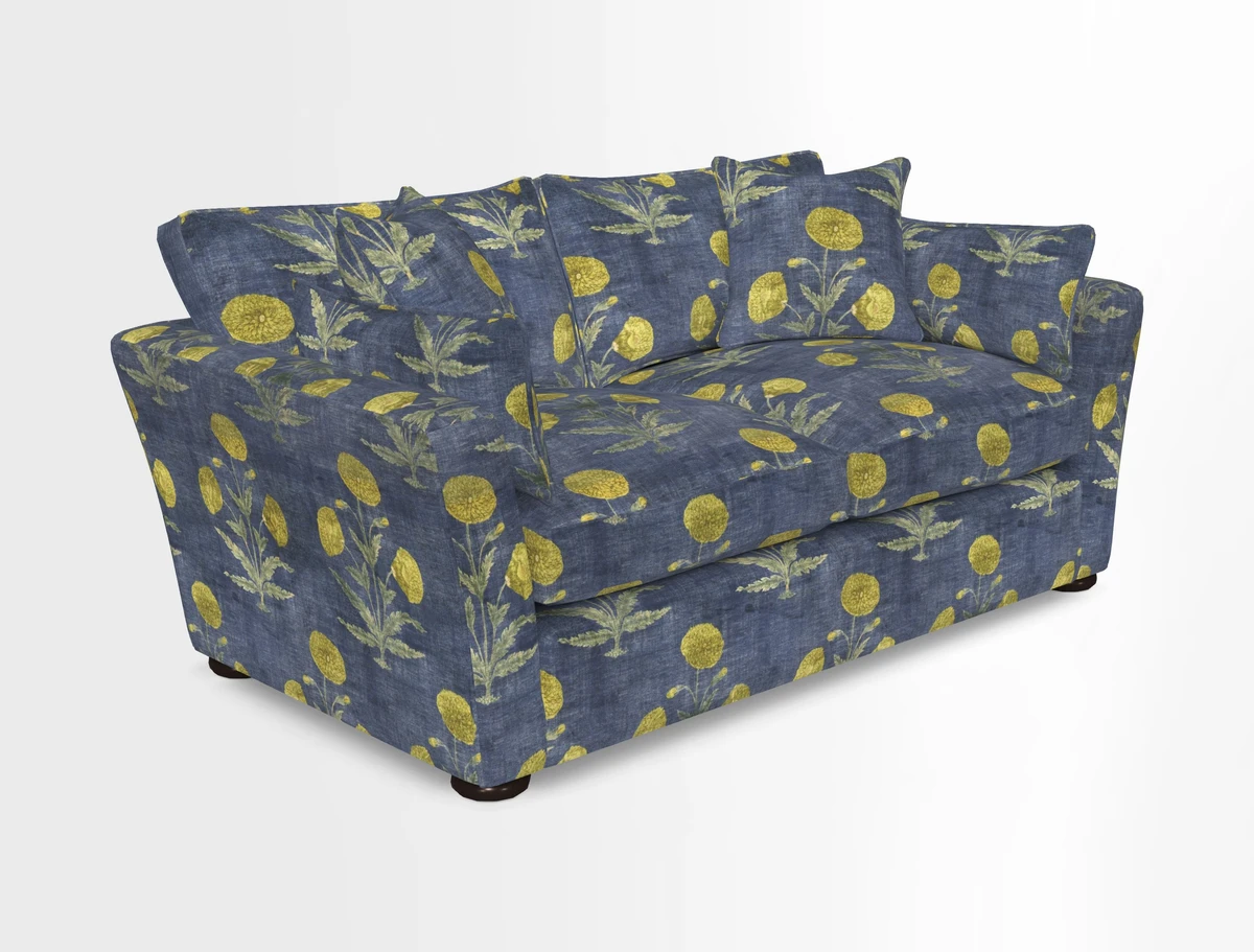 Aldeburgh 2.5 Seater Sofa in Cloth 22 Bayadere Seal with Scatters in Bayadere & Barcode Seal