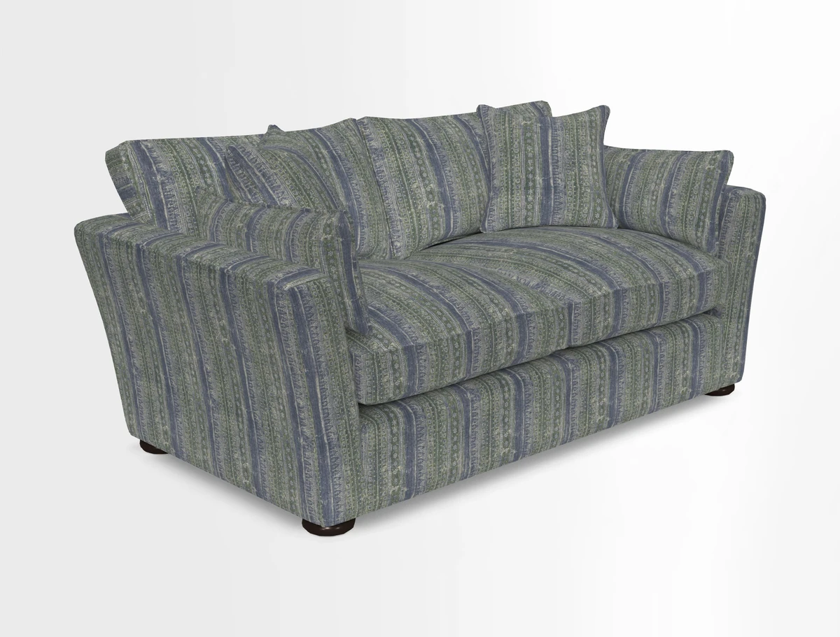 Aldeburgh 2.5 Seater Sofa in Cloth 22 Bayadere Seal with Scatters in Bayadere & Barcode Seal