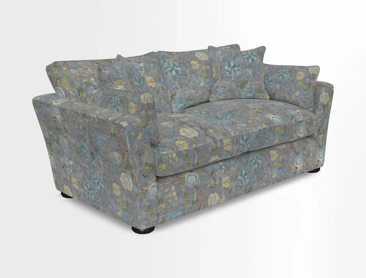 Aldeburgh 2.5 Seater Sofa in Cloth 22 Bayadere Seal with Scatters in Bayadere & Barcode Seal