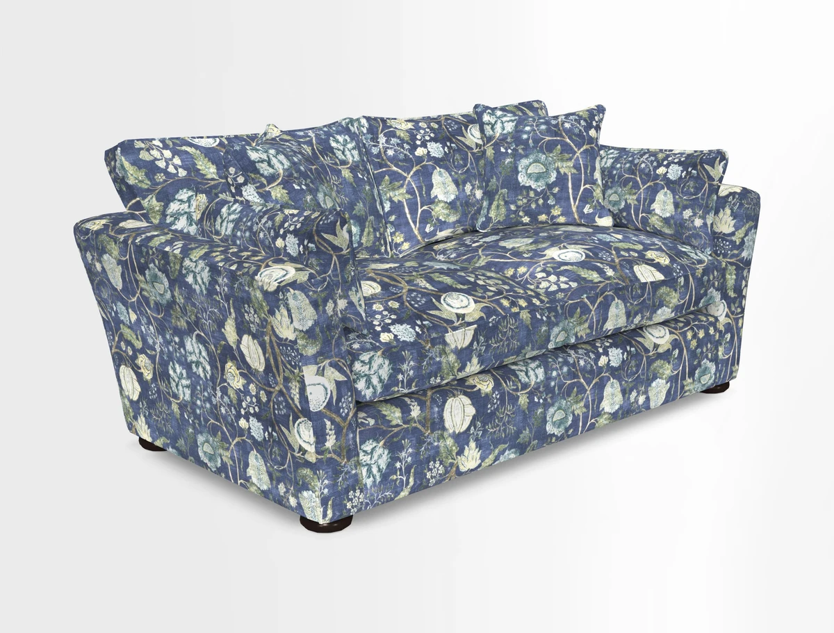 Aldeburgh 2.5 Seater Sofa in Cloth 22 Bayadere Seal with Scatters in Bayadere & Barcode Seal