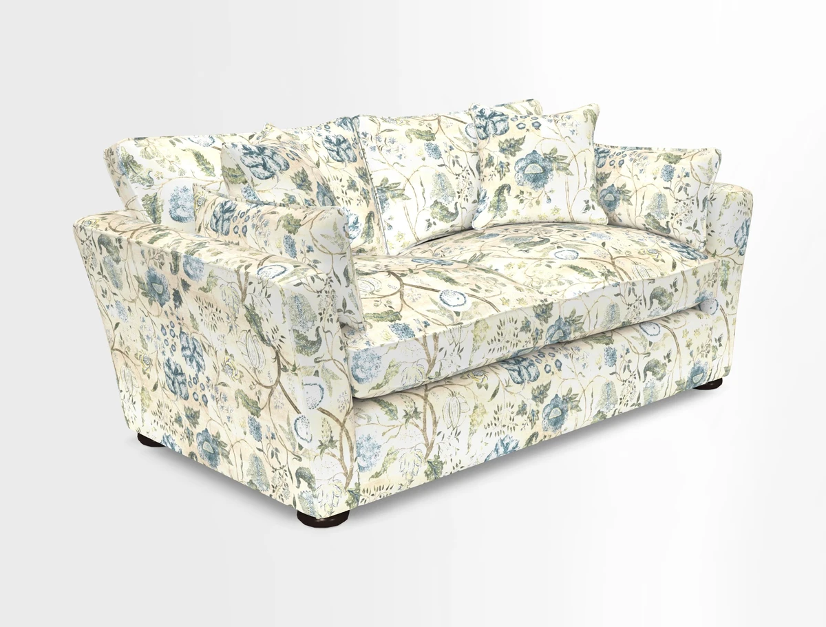 Aldeburgh 2.5 Seater Sofa in Cloth 22 Bayadere Seal with Scatters in Bayadere & Barcode Seal