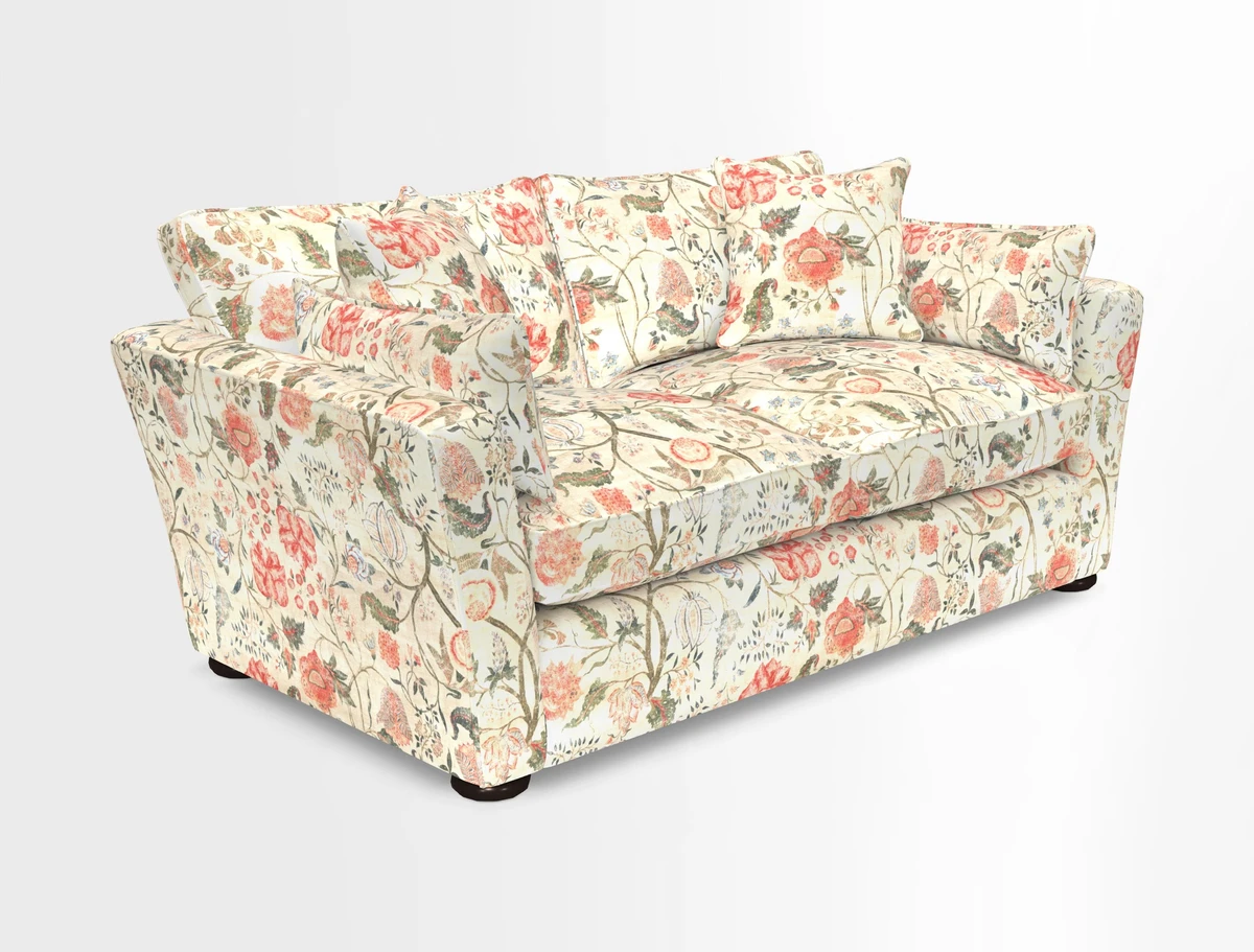 Aldeburgh 2.5 Seater Sofa in Cloth 22 Bayadere Seal with Scatters in Bayadere & Barcode Seal