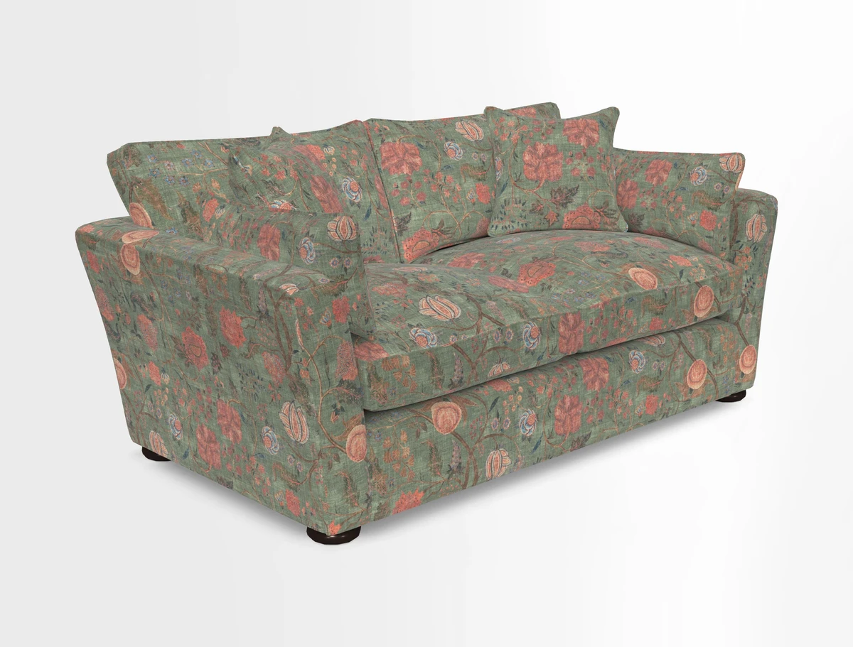 Aldeburgh 2.5 Seater Sofa in Cloth 22 Bayadere Seal with Scatters in Bayadere & Barcode Seal
