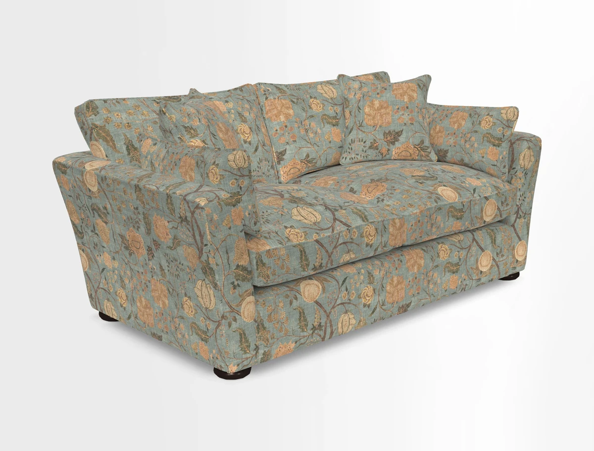 Aldeburgh 2.5 Seater Sofa in Cloth 22 Bayadere Seal with Scatters in Bayadere & Barcode Seal