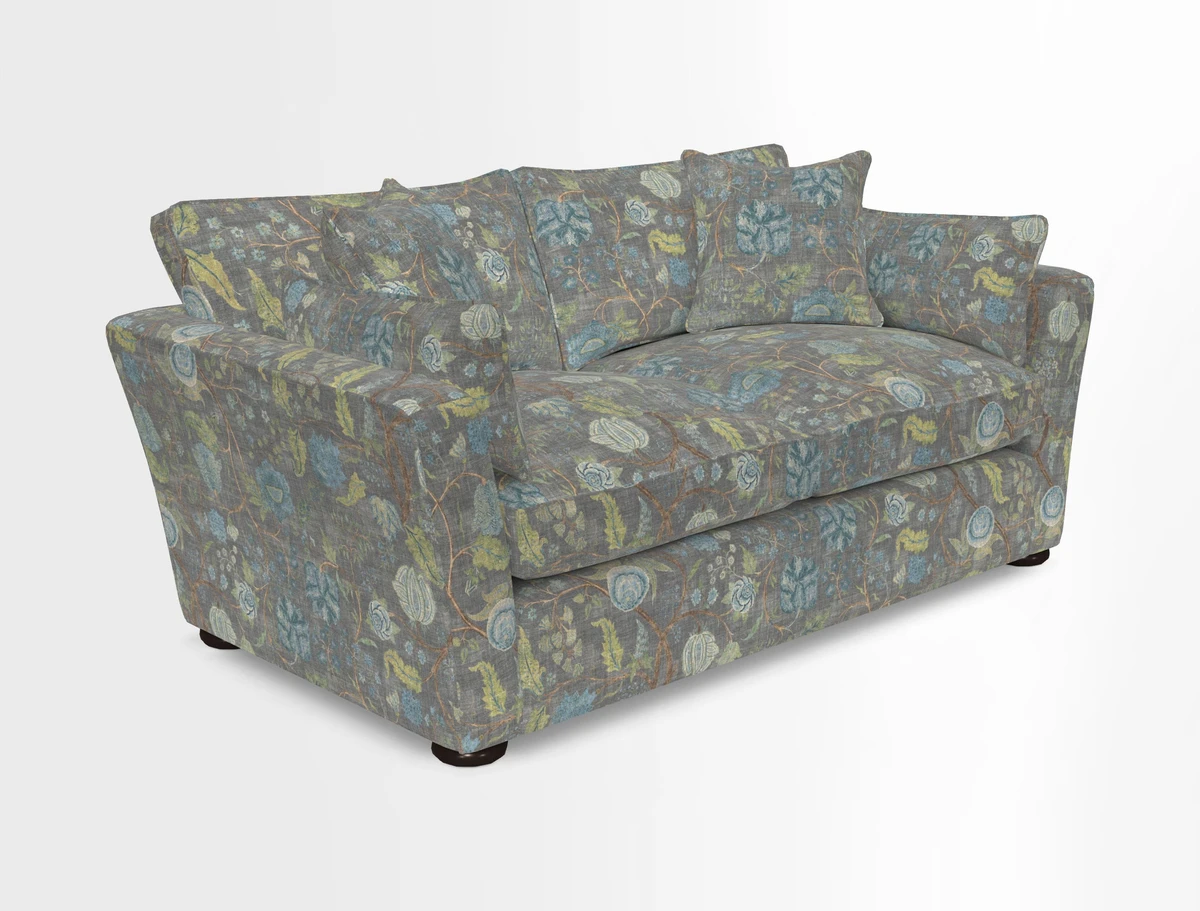 Aldeburgh 2.5 Seater Sofa in Cloth 22 Bayadere Seal with Scatters in Bayadere & Barcode Seal
