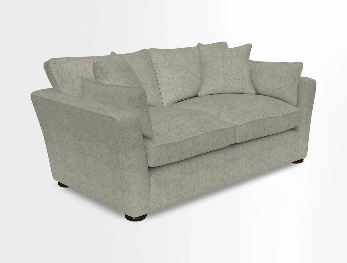 Aldeburgh 2.5 Seater Sofa in Cloth 22 Bayadere Seal with Scatters in Bayadere & Barcode Seal
