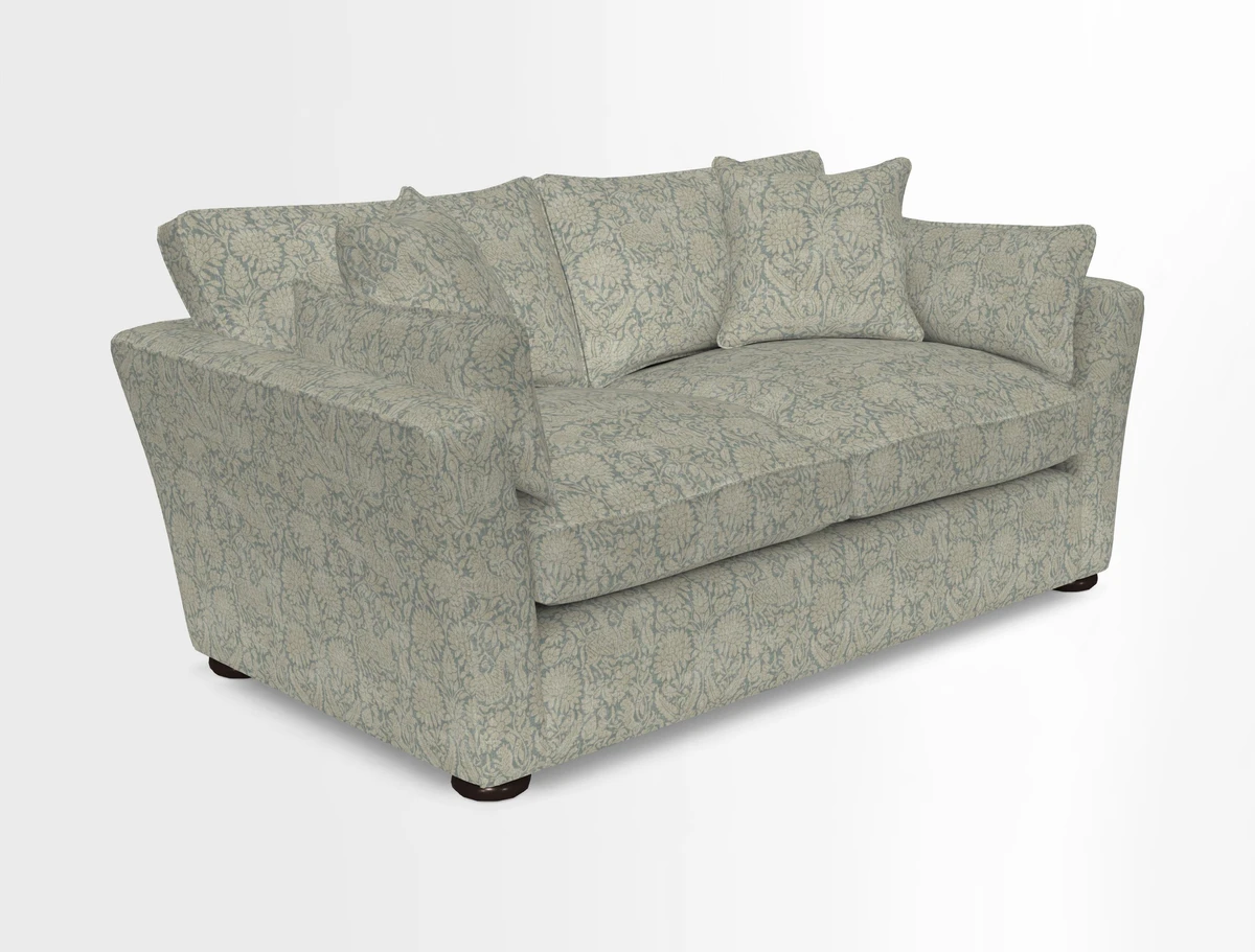Aldeburgh 2.5 Seater Sofa in Cloth 22 Bayadere Seal with Scatters in Bayadere & Barcode Seal