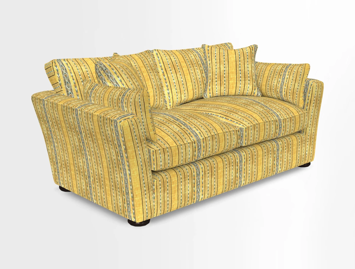 Aldeburgh 2.5 Seater Sofa in Cloth 22 Bayadere Seal with Scatters in Bayadere & Barcode Seal