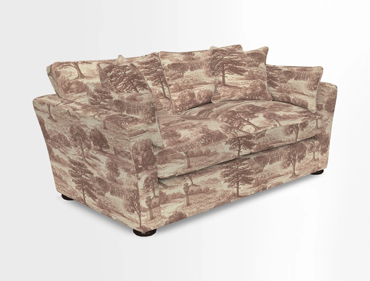 Aldeburgh 2.5 Seater Sofa in Cloth 22 Bayadere Seal with Scatters in Bayadere & Barcode Seal