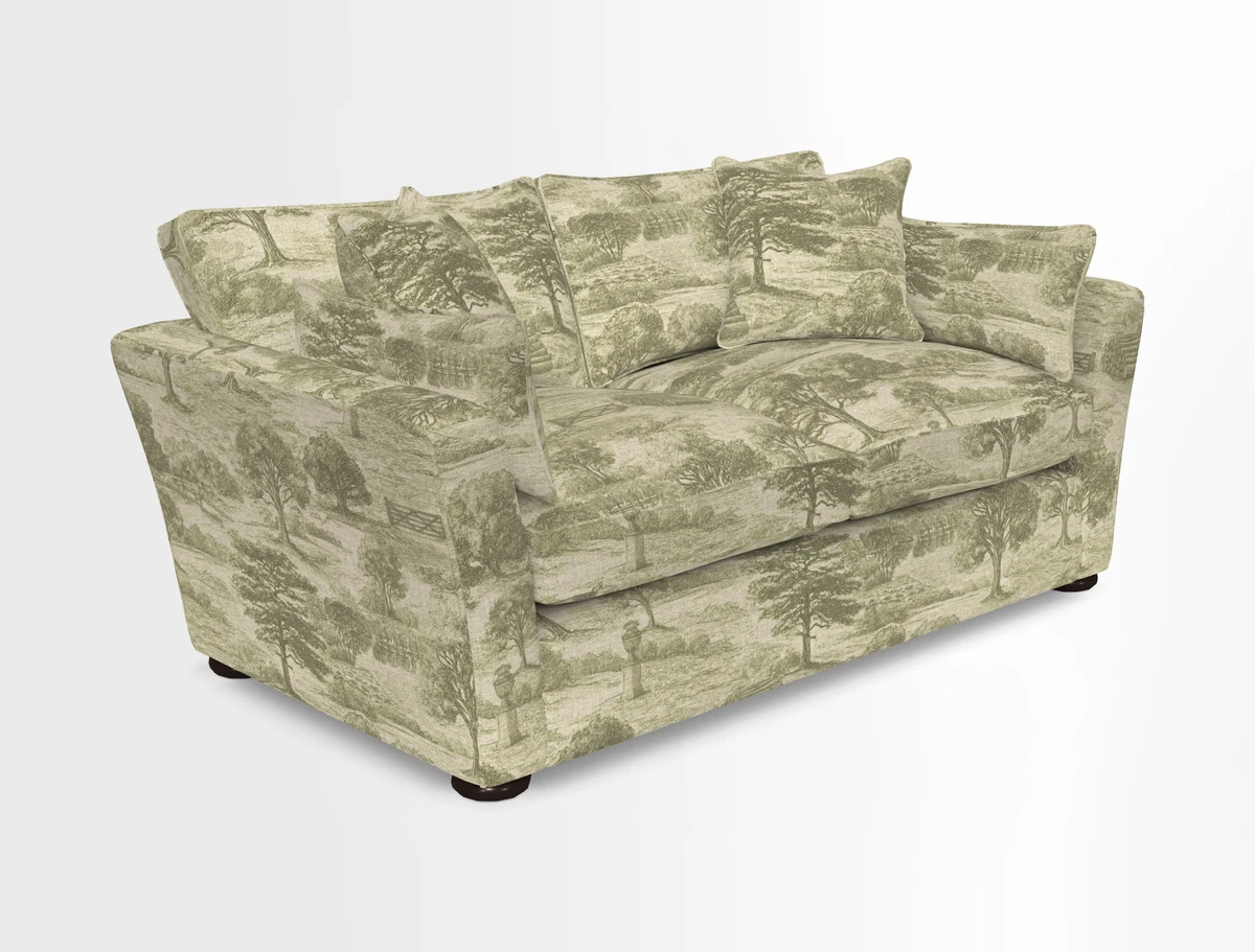 Aldeburgh 2.5 Seater Sofa in Cloth 22 Bayadere Seal with Scatters in Bayadere & Barcode Seal