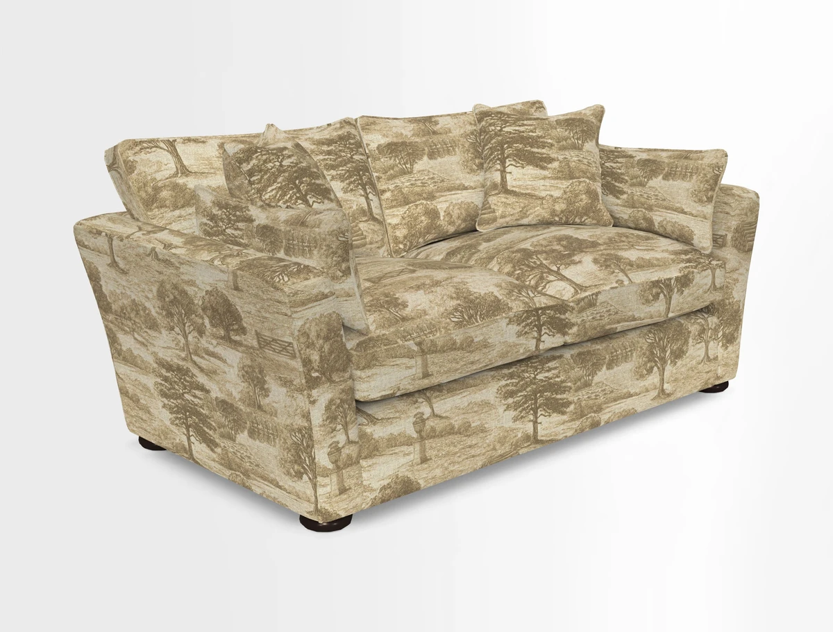 Aldeburgh 2.5 Seater Sofa in Cloth 22 Bayadere Seal with Scatters in Bayadere & Barcode Seal
