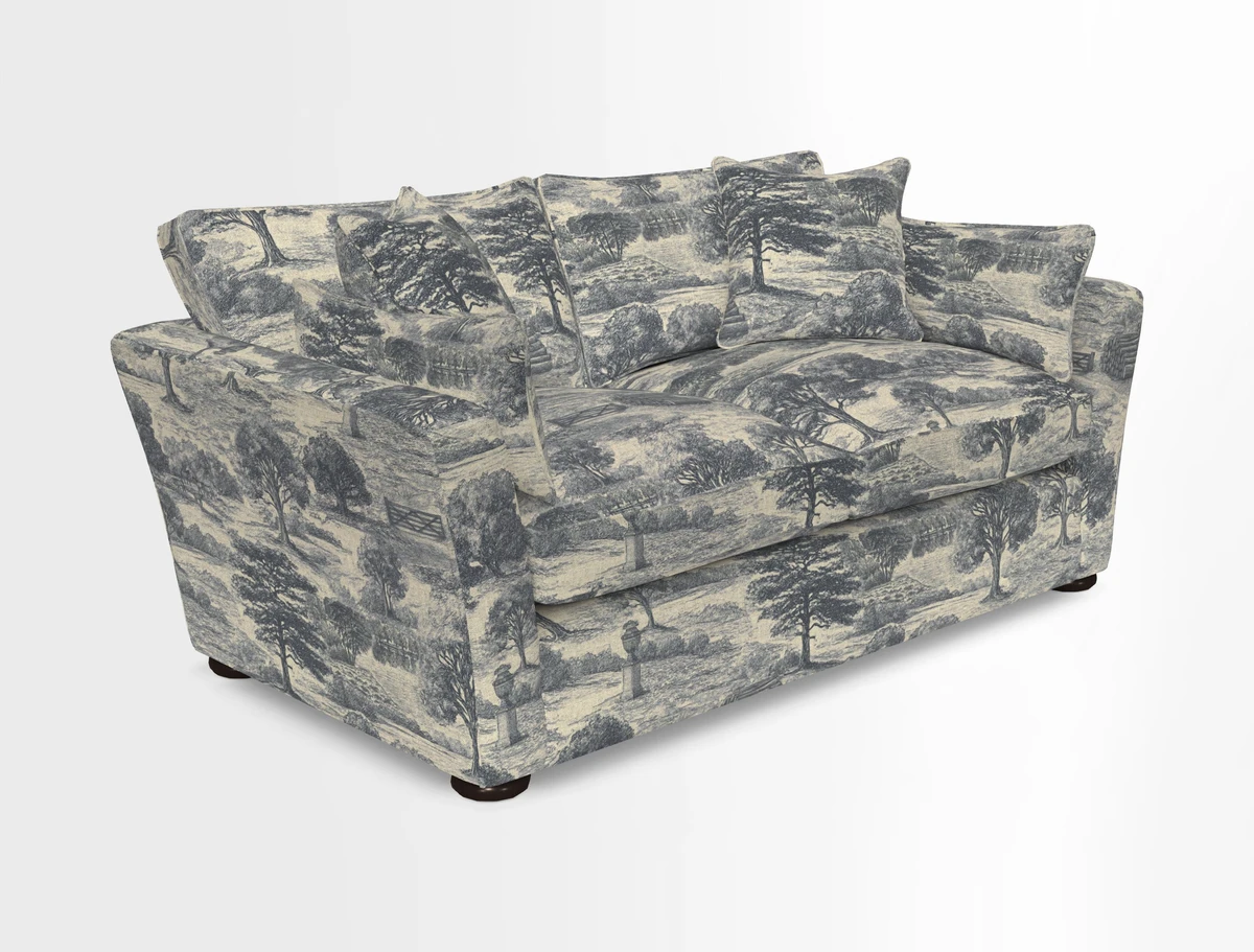 Aldeburgh 2.5 Seater Sofa in Cloth 22 Bayadere Seal with Scatters in Bayadere & Barcode Seal
