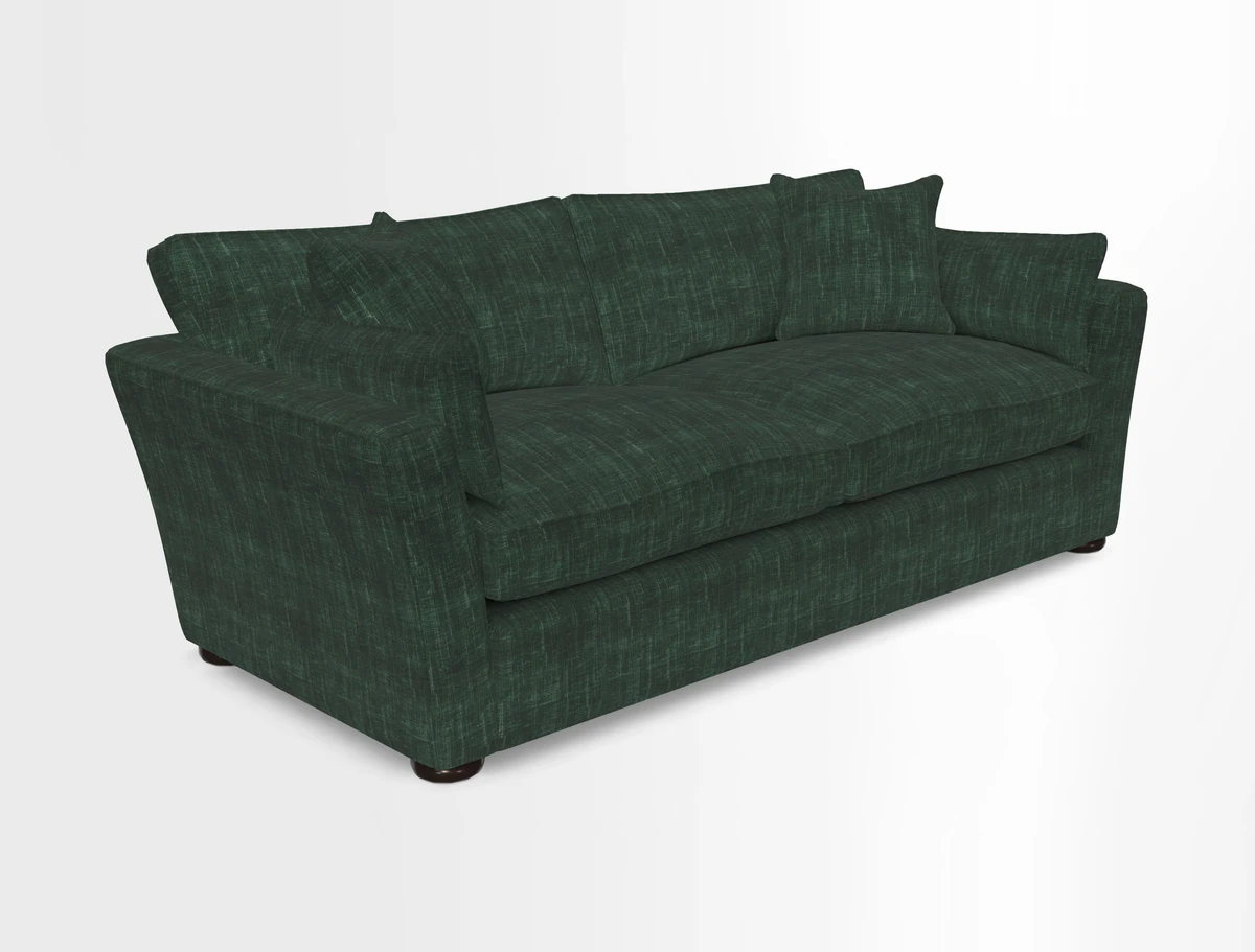 Aldeburgh 3 Seater Sofa in Cloth 22 Bayadere Seal with Scatters in Bayadere & Barcode Seal