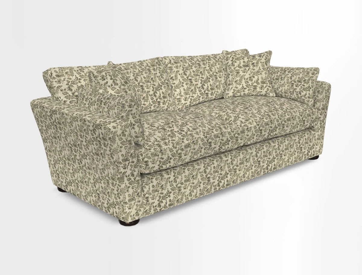 Aldeburgh 3 Seater Sofa in Cloth 22 Bayadere Seal with Scatters in Bayadere & Barcode Seal